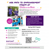 Girls on the run flyer with QR registration code