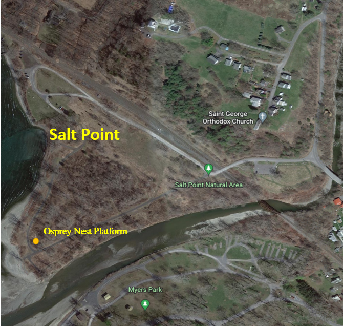 Map of Salt Point Osprey Nest Platform Town of Lansing New York