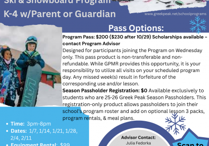 2026 Ski Program Flyer