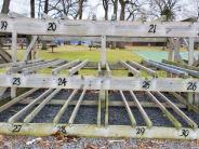 Wooden canoe/kayak rack