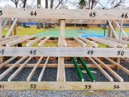 Wooden canoe/kayak rack