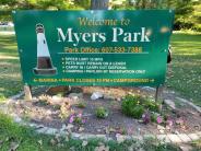 Welcome to Myers Park sign