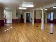 First floor community center. wooden floor