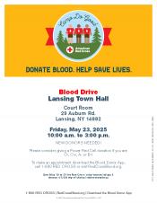 Blood Drive Flyer, May 23rd