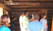 Interior of cabin dedication
